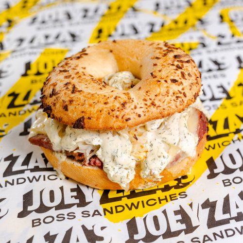 NYC BREKKIE REUBEN BAGEL