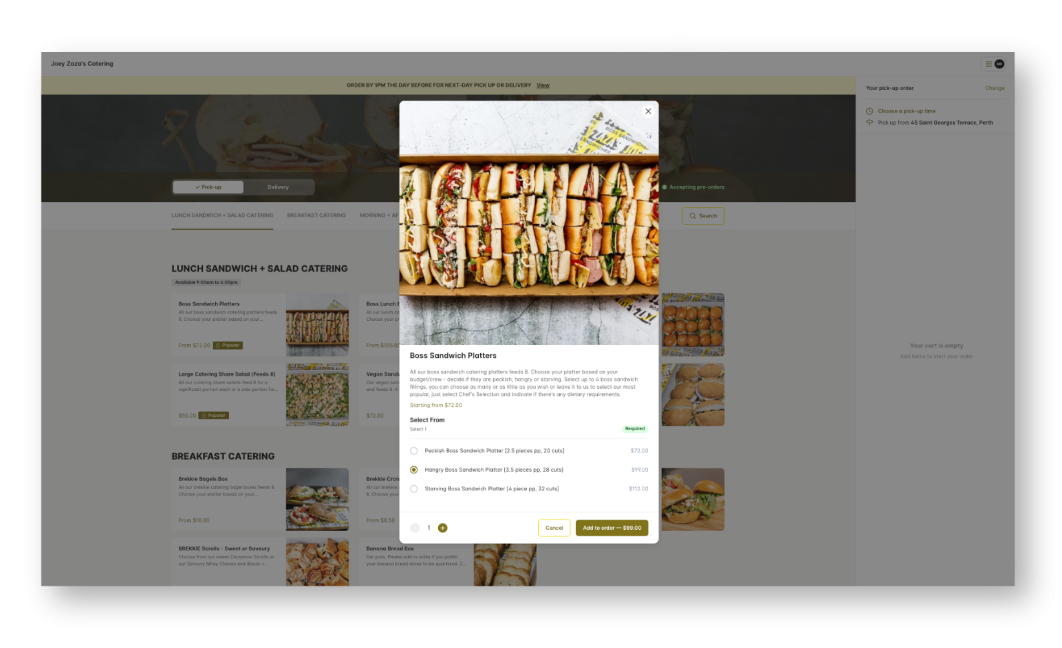 New Catering Portal via Bopple