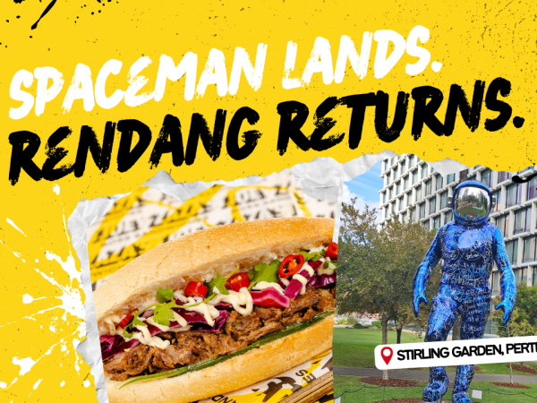 Joey zaza's relaunching big bang rendang to celebrate Boonji Spaceman touches down at Stirling Gardens