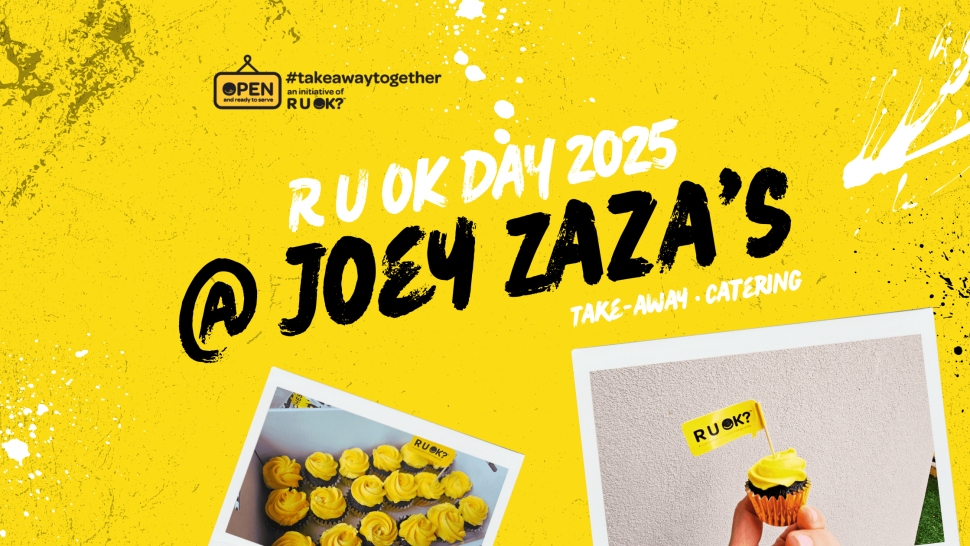 Joey Zaza's is one of Perth City's R U OK Day caterers. Joey Zaza's provides both catering and take-aways for delivery or in-store pick-up.