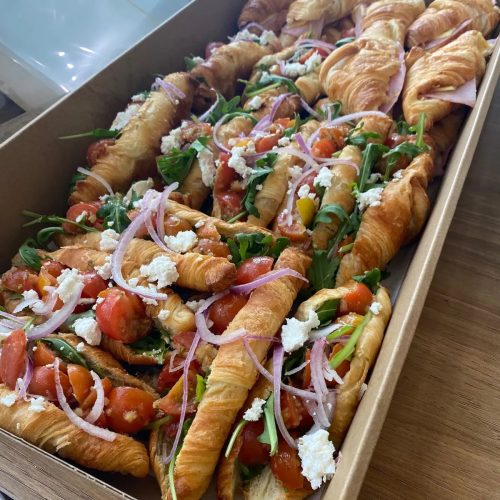 Our mini croissants, festive and savoury! Get yours delivered for Christmas catering 2025 events and year-enders. Our service areas include Perth CBD and surrounding neighborhoods.